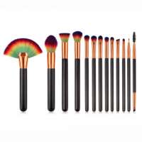 13pcs makeup brush sets rainbow hair brush makeup set wholesale makeup brushes custom packaging