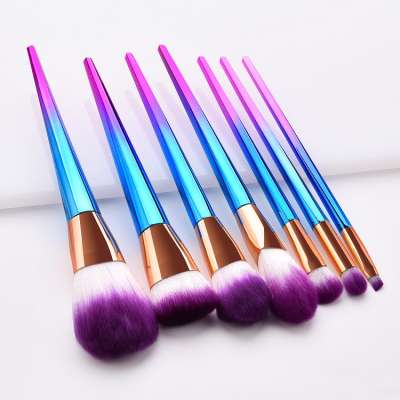 High Quality Makeup Brush Professional 7 PCS  Makeup Brush Set Conical colorful makeup brush